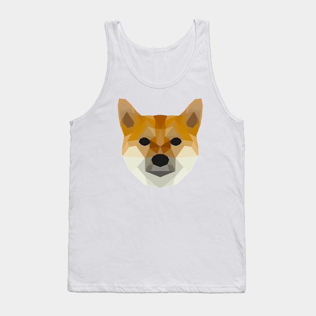 Low Poly Lilly the Shiba Inu Tank Top by shibalilly